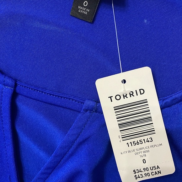 Torrid Royal Blue Empire-waisted Tank Size 0 - Picture 2 of 3